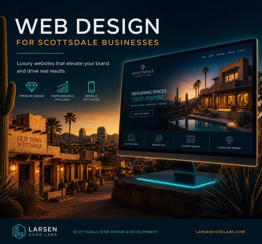 Web design for Scottsdale businesses, including luxury retail, hospitality, and medspa brands