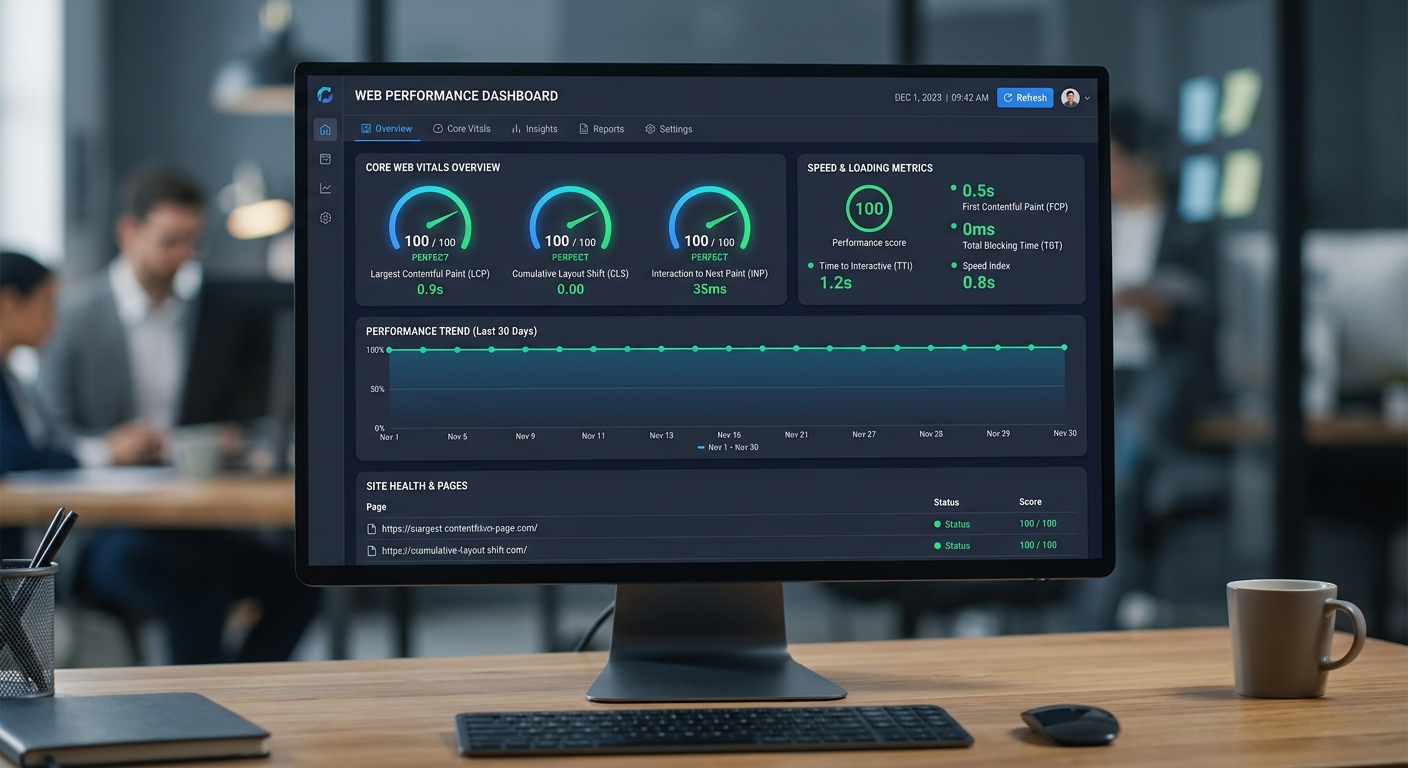 Web Performance Dashboard Core Web Vitals
