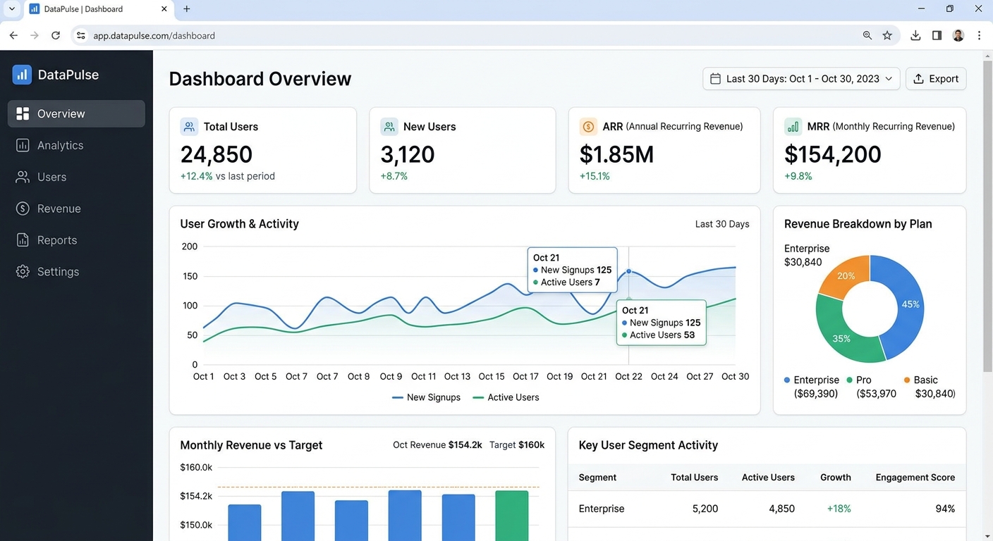 SaaS Growth Analytics Dashboard
